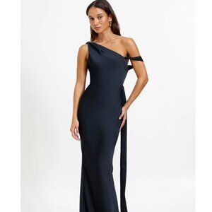 Black silk one shoulder Lexi Ara Dress Size 2
